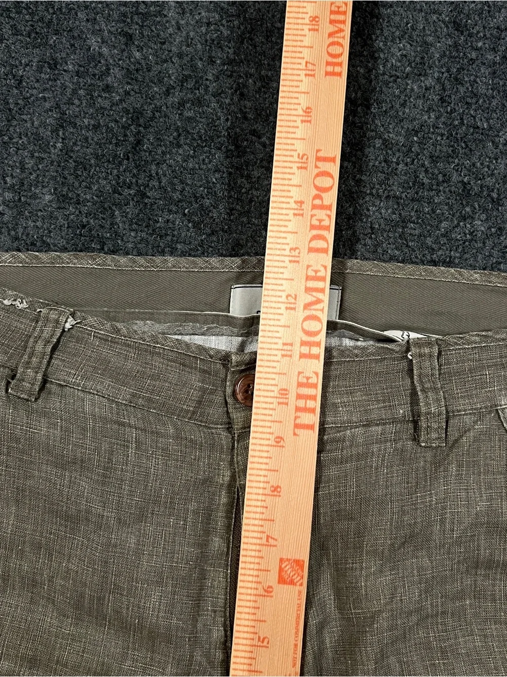 Zara Men's 100% Linen Pants Olive Trousers Size 34x32 Old Money Preppy Summer